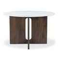 Table à manger ronde de 122 cm avec pieds croisés — Table de salle à manger moderne