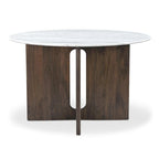 Table à manger ronde de 122 cm avec pieds croisés — Table de salle à manger moderne