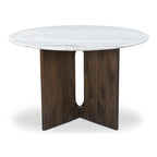Table à manger ronde de 122 cm avec pieds croisés — Table de salle à manger moderne