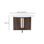 Table à manger ronde de 122 cm avec pieds croisés — Table de salle à manger moderne