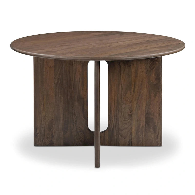 Table à manger ronde de 122 cm avec pieds croisés — Table de salle à manger moderne