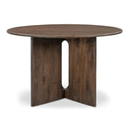 Table à manger ronde de 122 cm avec pieds croisés — Table de salle à manger moderne
