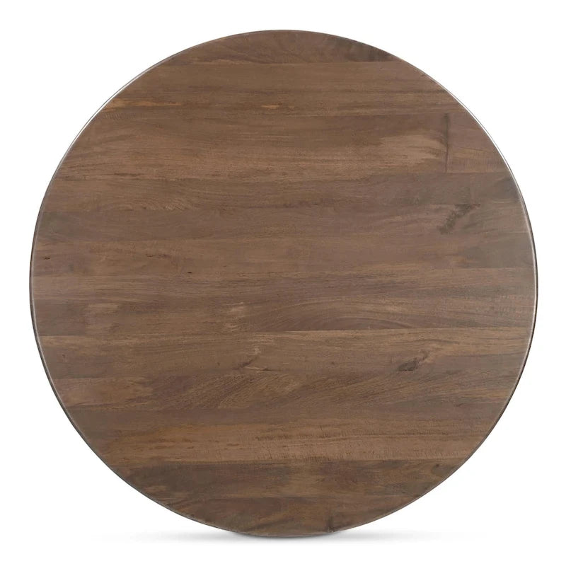 Table à manger ronde de 122 cm avec pieds croisés — Table de salle à manger moderne