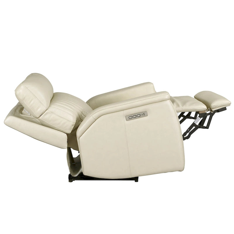 Fauteuil inclinable électrique zéro gravité en cuir avec appuie-tête électrique, soutien lombaire électrique et ports USB/USB-C