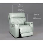 Fauteuil inclinable électrique zéro gravité en cuir avec appuie-tête électrique, soutien lombaire électrique et ports USB/USB-C