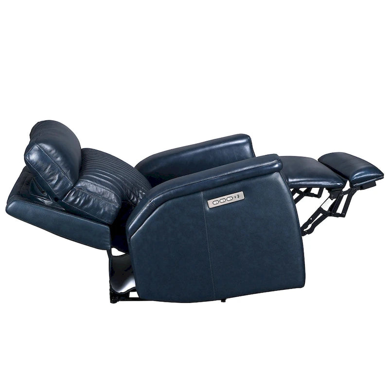 Fauteuil inclinable électrique zéro gravité en cuir avec appuie-tête électrique, soutien lombaire électrique et ports USB/USB-C