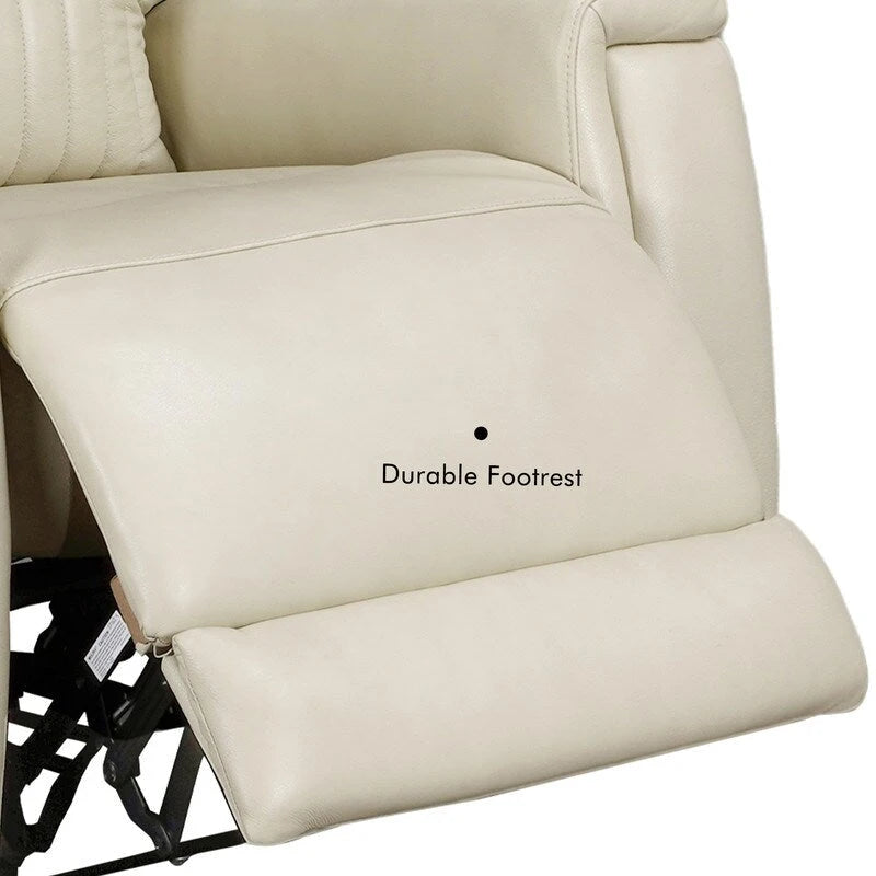 Fauteuil inclinable électrique zéro gravité en cuir avec appuie-tête électrique, soutien lombaire électrique et ports USB/USB-C
