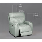 Fauteuil inclinable électrique zéro gravité en cuir avec appuie-tête électrique, soutien lombaire électrique et ports USB/USB-C
