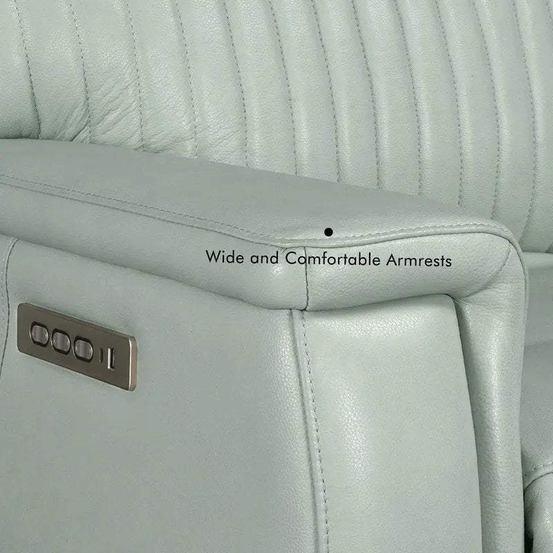 Fauteuil inclinable électrique zéro gravité en cuir avec appuie-tête électrique, soutien lombaire électrique et ports USB/USB-C