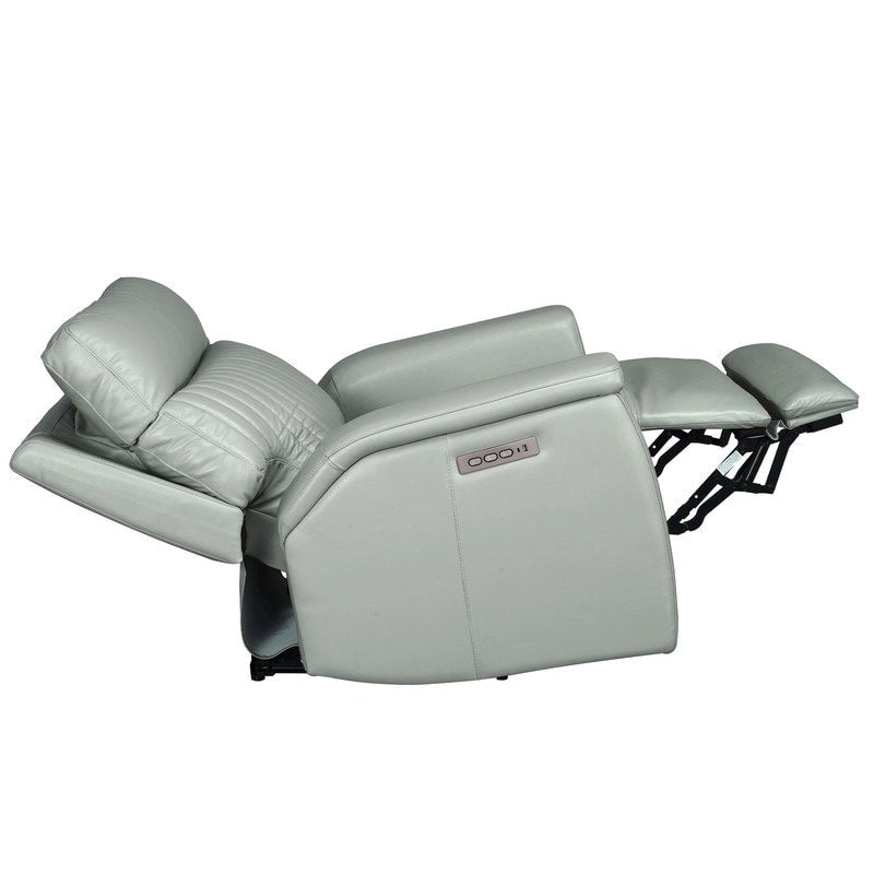 Fauteuil inclinable électrique zéro gravité en cuir avec appuie-tête électrique, soutien lombaire électrique et ports USB/USB-C
