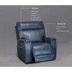 Fauteuil inclinable électrique zéro gravité en cuir avec appuie-tête électrique, soutien lombaire électrique et ports USB/USB-C