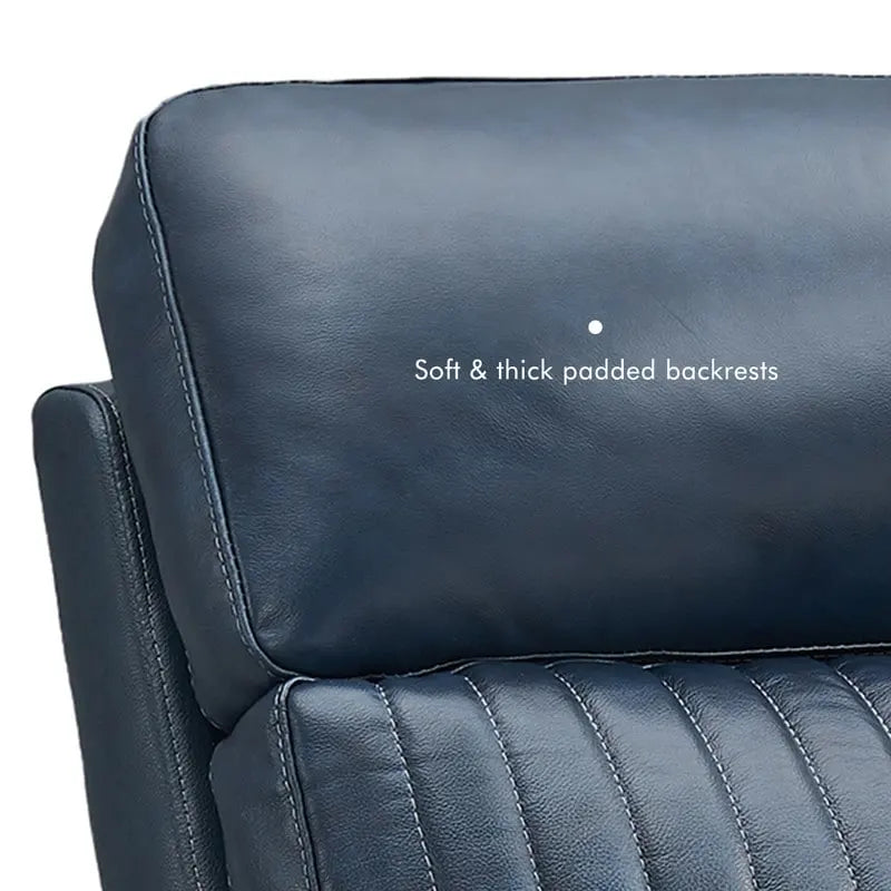 Fauteuil inclinable électrique zéro gravité en cuir avec appuie-tête électrique, soutien lombaire électrique et ports USB/USB-C