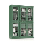 Buffet de cuisine/garde-manger en bois massif de 48,5 po avec portes vitrées et tiroirs