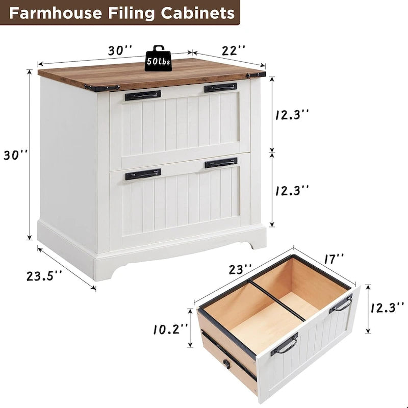 Meuble de rangement en bois style ferme – Rangement pour bureau à domicile au style rustique