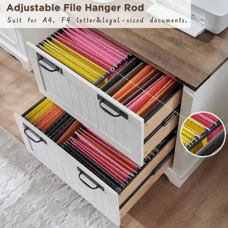 Meuble de rangement en bois style ferme – Rangement pour bureau à domicile au style rustique