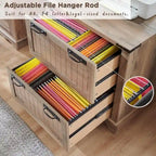 Meuble de rangement en bois style ferme – Rangement pour bureau à domicile au style rustique