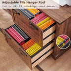 Meuble de rangement en bois style ferme – Rangement pour bureau à domicile au style rustique