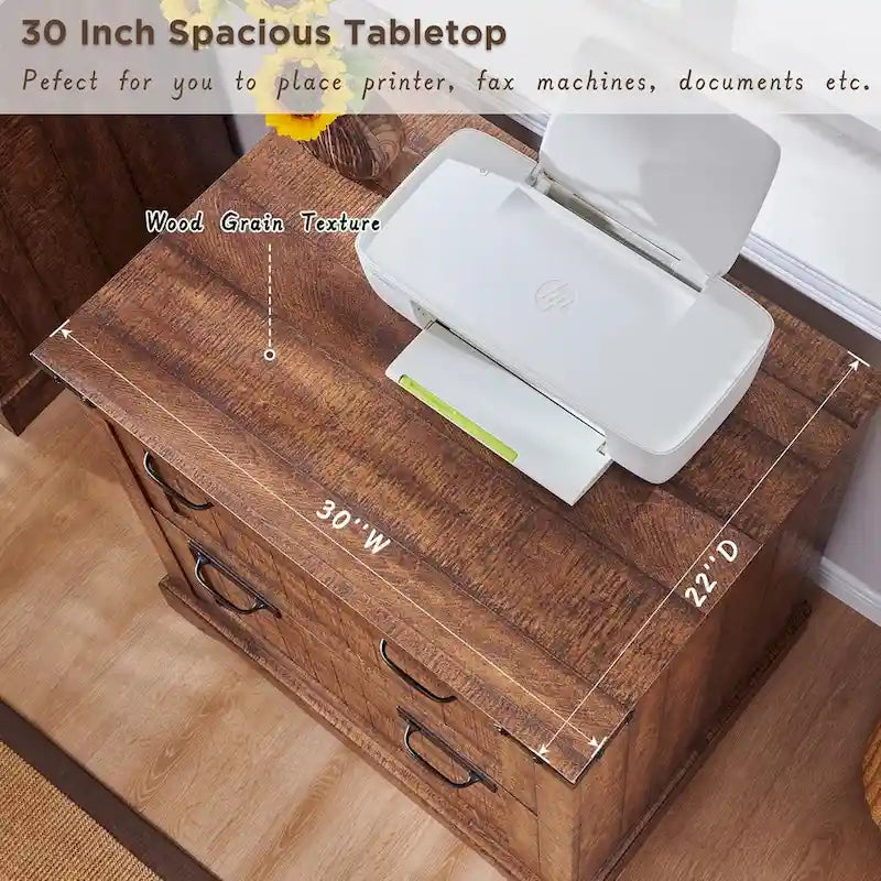 Meuble de rangement en bois style ferme – Rangement pour bureau à domicile au style rustique
