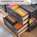 Meuble de rangement en bois style ferme – Rangement pour bureau à domicile au style rustique