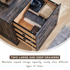 Meuble de rangement en bois style ferme – Rangement pour bureau à domicile au style rustique