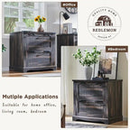 Meuble de rangement en bois style ferme – Rangement pour bureau à domicile au style rustique