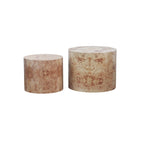 Table basse ronde gigogne en bois moderne — Table d'appoint de salon