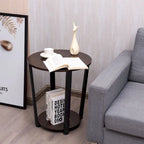 Table d'appoint industrielle avec étagère inférieure — Table de chevet et d'appoint pour canapé
