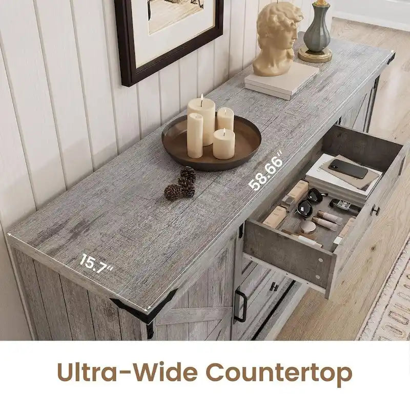 Commode 4 tiroirs style rustique – Rangement chambre et salon