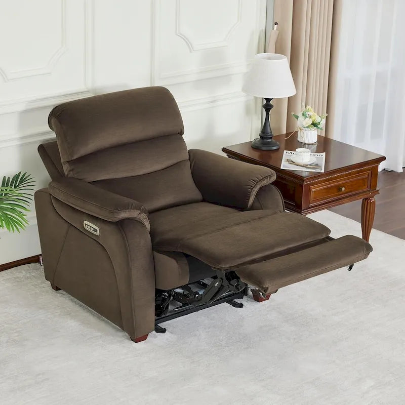 Fauteuil inclinable électrique mural zéro dégagement avec appui-tête réglable — Design compact