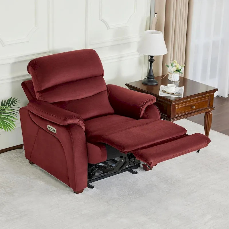 Fauteuil inclinable électrique mural zéro dégagement avec appui-tête réglable — Design compact