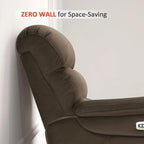 Fauteuil inclinable électrique mural zéro dégagement avec appui-tête réglable — Design compact