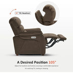 Fauteuil inclinable électrique mural zéro dégagement avec appui-tête réglable — Design compact