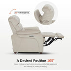 Fauteuil inclinable électrique mural zéro dégagement avec appui-tête réglable — Design compact