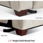Fauteuil inclinable électrique mural zéro dégagement avec appui-tête réglable — Design compact