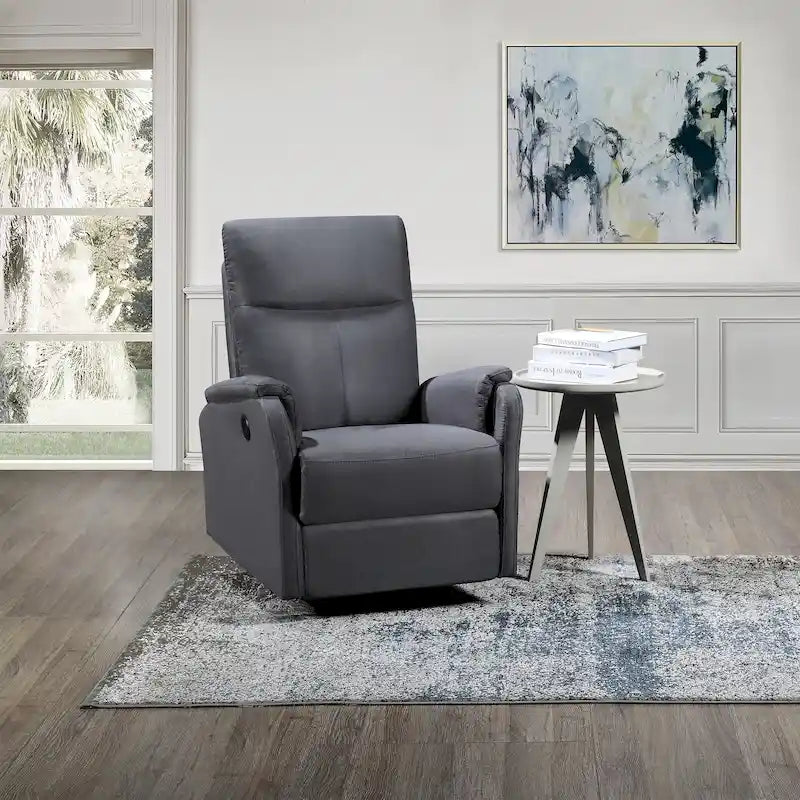 Fauteuil inclinable électrique avec port de chargement USB — Fauteuil inclinable simple pour salon et chambre à coucher