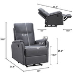 Fauteuil inclinable électrique avec port de chargement USB — Fauteuil inclinable simple pour salon et chambre à coucher