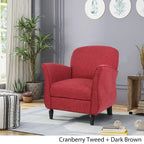 Fauteuil d'appoint traditionnel en tweed — Chaise de salon classique