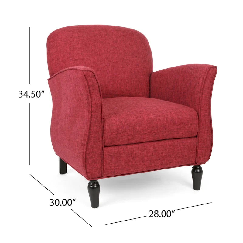 Fauteuil d'appoint traditionnel en tweed — Chaise de salon classique
