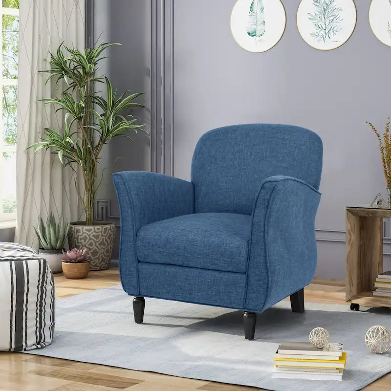 Fauteuil d'appoint traditionnel en tweed — Chaise de salon classique