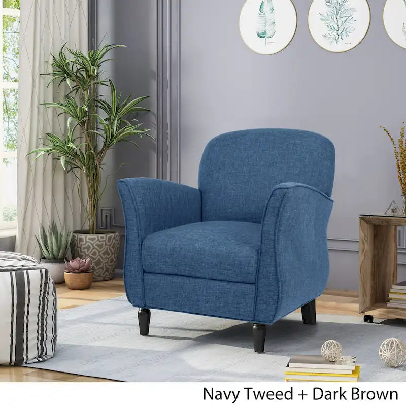 Fauteuil d'appoint traditionnel en tweed — Chaise de salon classique
