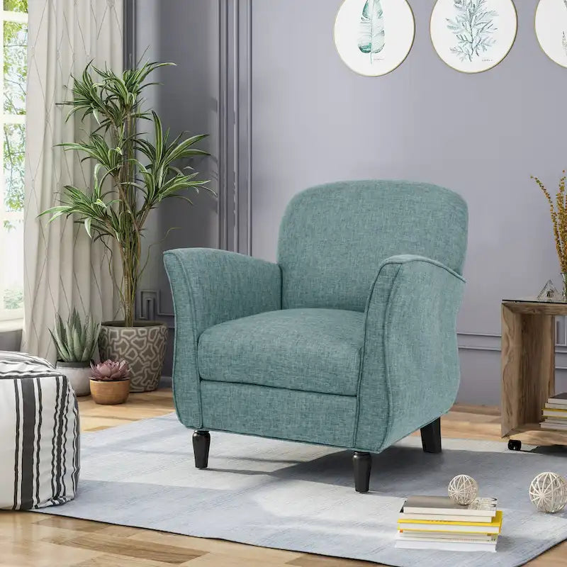 Fauteuil d'appoint traditionnel en tweed — Chaise de salon classique