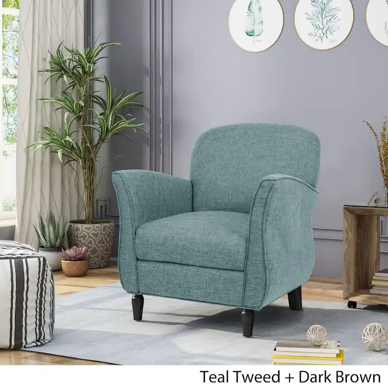 Fauteuil d'appoint traditionnel en tweed — Chaise de salon classique