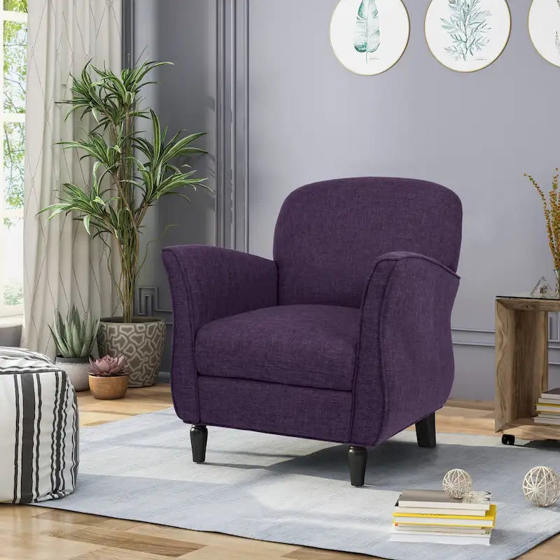 Fauteuil d'appoint traditionnel en tweed — Chaise de salon classique