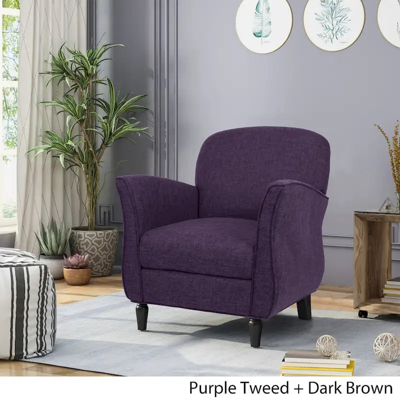 Fauteuil d'appoint traditionnel en tweed — Chaise de salon classique