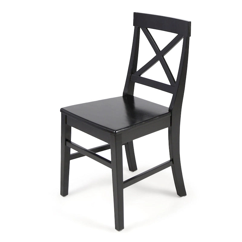 Chaises de salle à manger en bois d'acacia de ferme — Sièges de salle à manger en bois massif