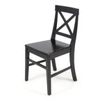 Chaises de salle à manger en bois d'acacia de ferme — Sièges de salle à manger en bois massif