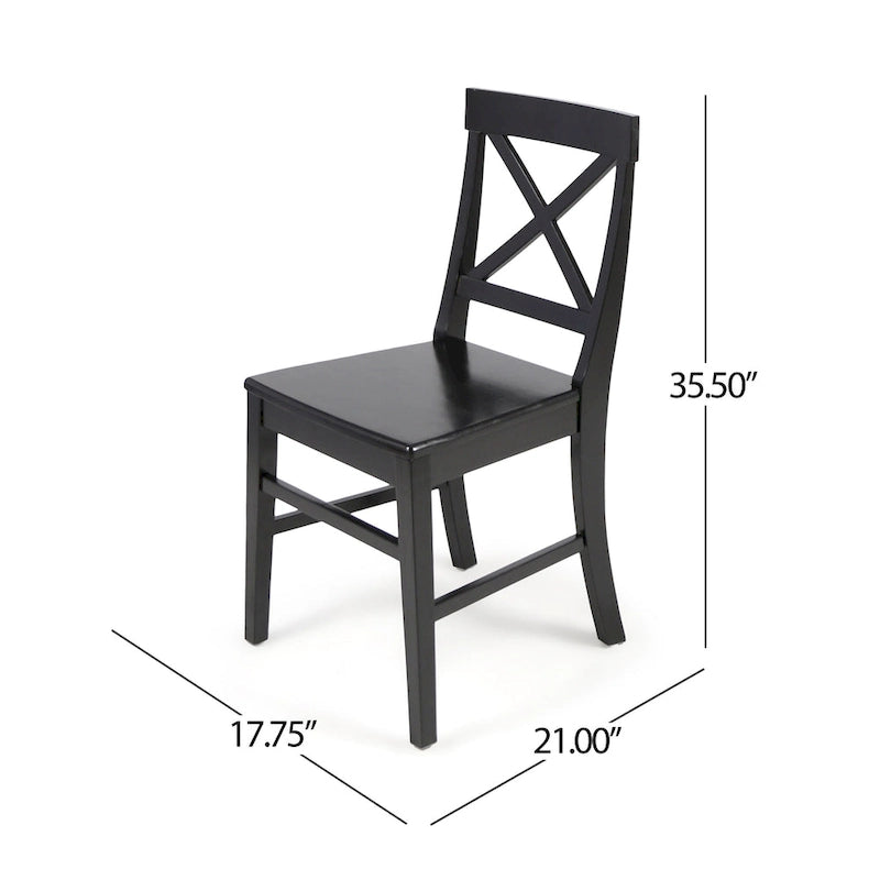 Chaises de salle à manger en bois d'acacia de ferme — Sièges de salle à manger en bois massif