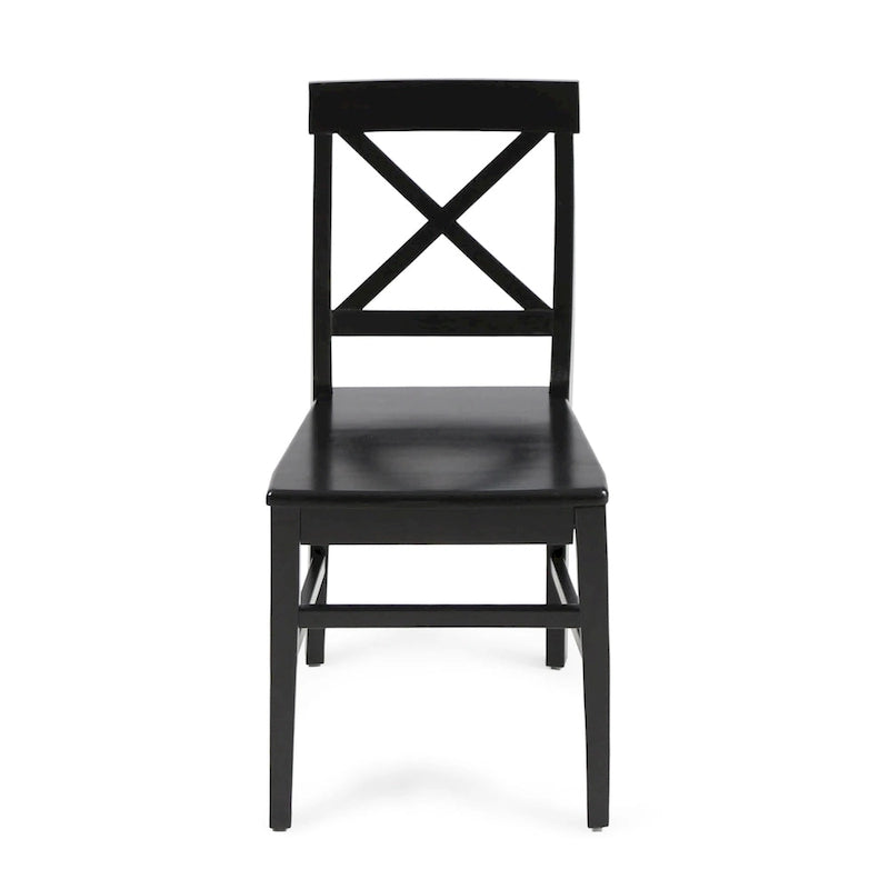 Chaises de salle à manger en bois d'acacia de ferme — Sièges de salle à manger en bois massif