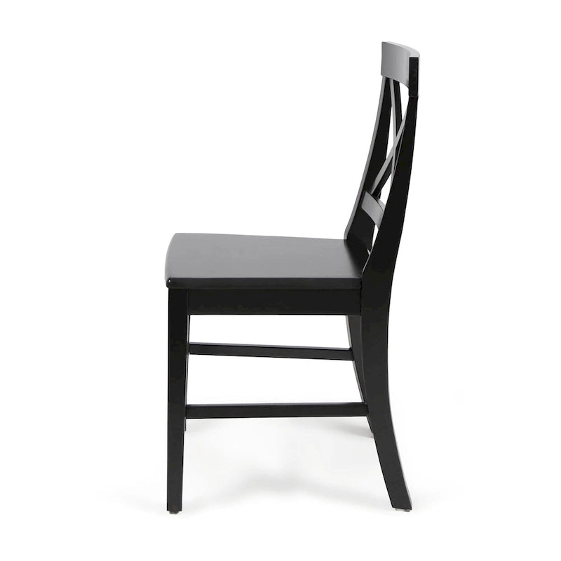 Chaises de salle à manger en bois d'acacia de ferme — Sièges de salle à manger en bois massif