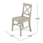 Chaises de salle à manger en bois d'acacia de ferme — Sièges de salle à manger en bois massif